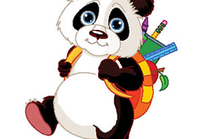 Fototapeta Panda s plecniakom 5384